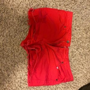 Red Fringe Shorts